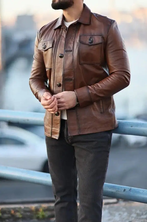 Leather Jacket Brown