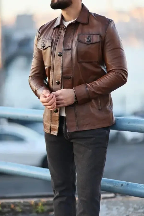 Leather Jacket Brown