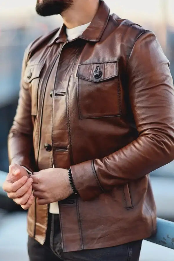 Leather Jacket Brown