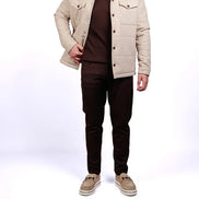 Beige quilted jacket