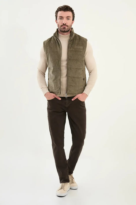 Khaki Green Corduroy Vest