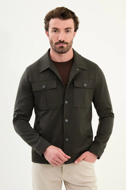 Khaki Green Wool Jacket