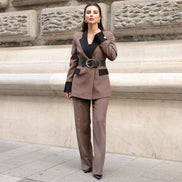 Marina Brown Tuxedo Suit