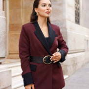 Marina Burgundy Tuxedo Suit