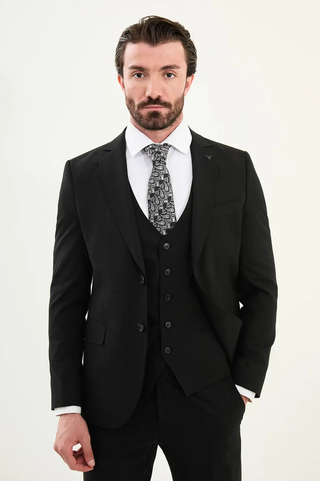 Cotton Black Suit