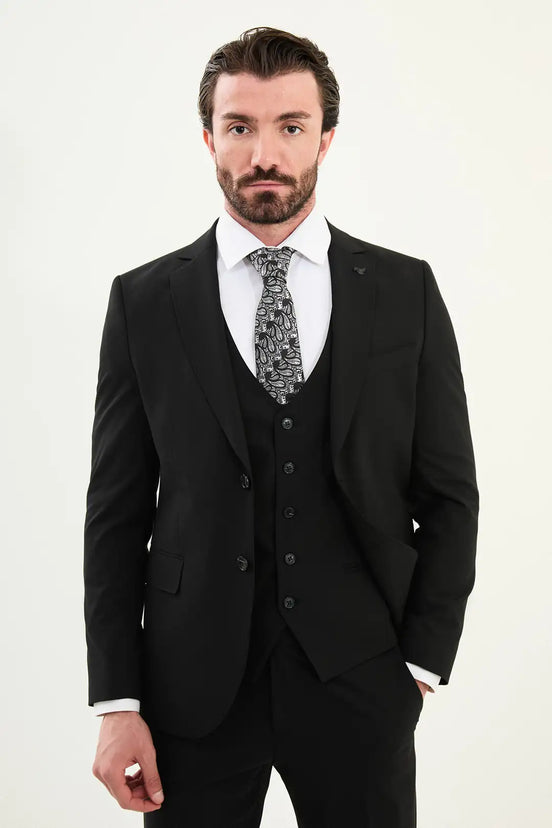 Cotton Black Suit