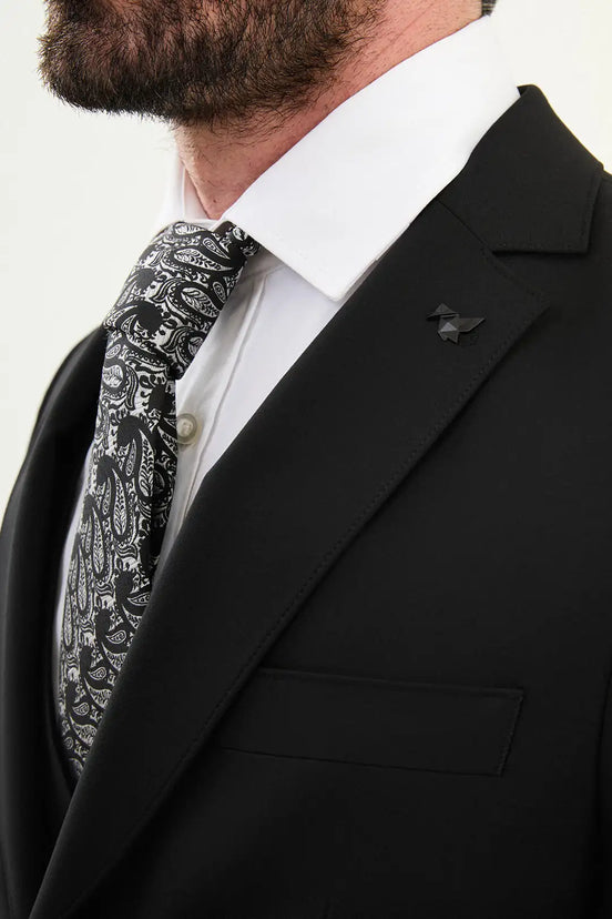 Cotton Black Suit