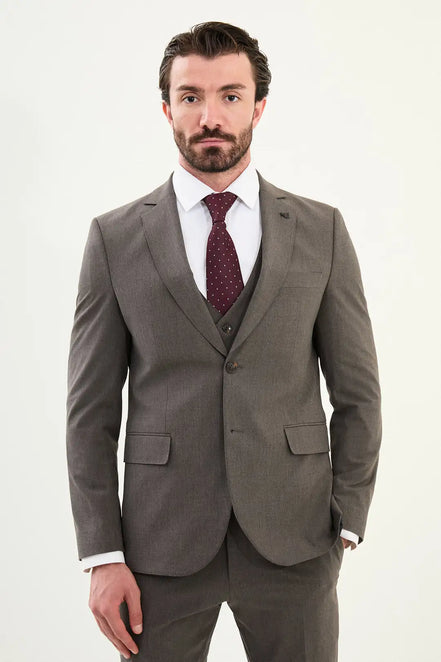 Cotton Dark Gray Suit