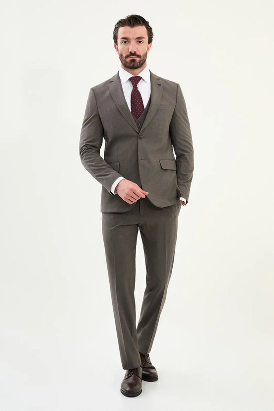 Cotton Dark Gray Suit