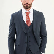 Cotton Indigo Blue Suit