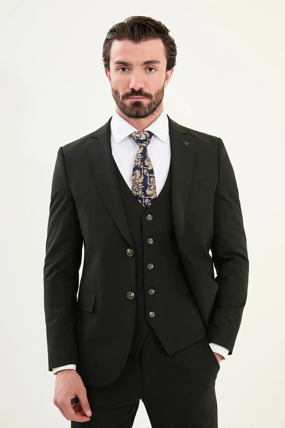 Cotton Khaki Suit