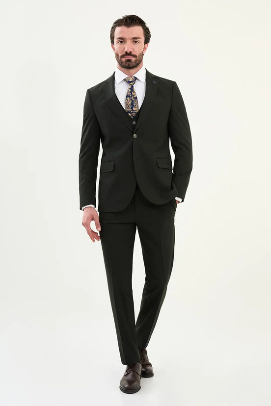 Cotton Khaki Suit