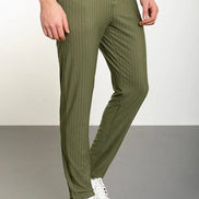 Marion Khaki Pinstripe Pants