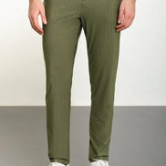 Marion Khaki Pinstripe Pants