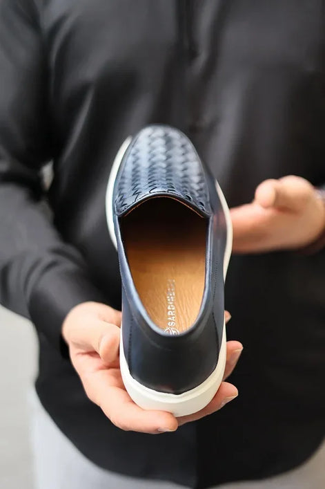 Men's Navy Blue Loafers