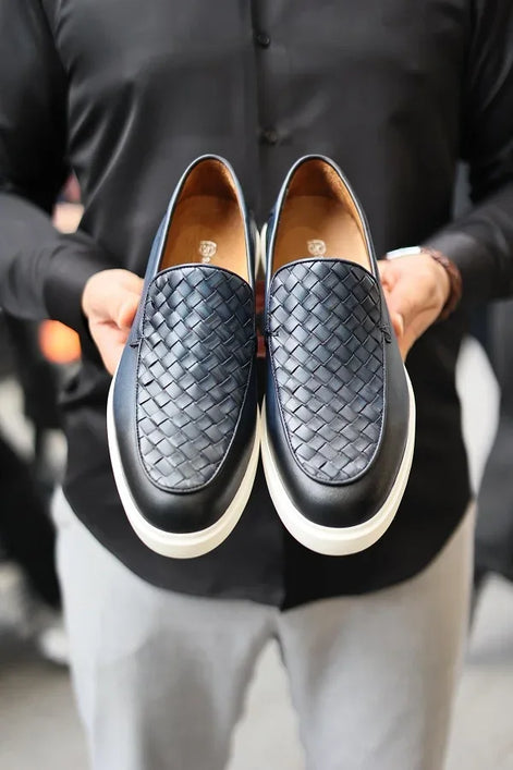 Navy Blue Loafers for Men