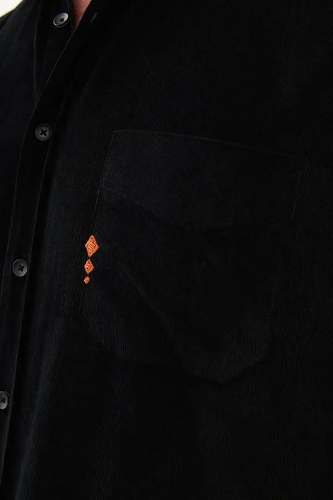 Mens Corduroy Shirt Black