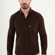 Mens Corduroy Shirt Brown