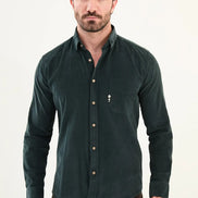 Mens Corduroy Shirt Emerald Green