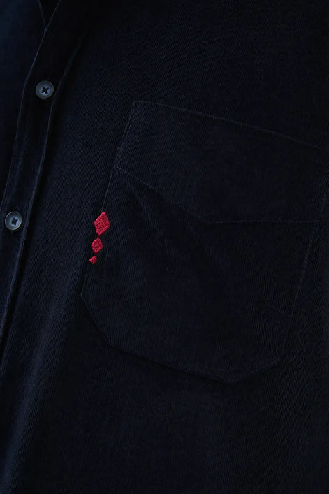 Mens Corduroy Shirt Navy Blue