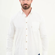 Mens Corduroy Shirt Off White