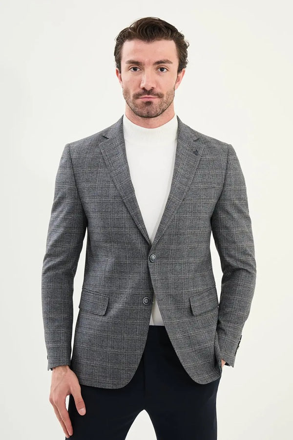 Mens Plaid Blazer