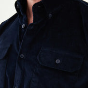 Navy Blue Corduroy Shirt Mens