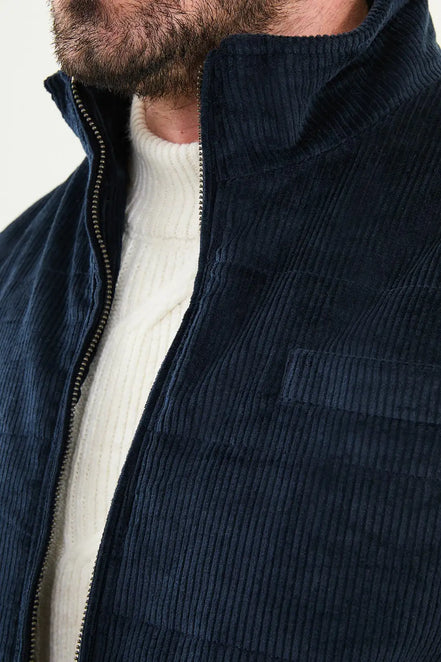 Navy Blue Corduroy Vest