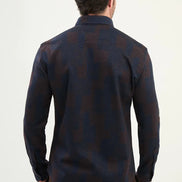Navy Blue Long Sleeve Wool Lumberjack Shirt