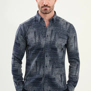 Navy Blue Mens Lumberjack Shirt Wool