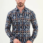 Navy Blue Wool Lumberjack Shirt