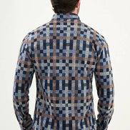 Navy Blue Wool Lumberjack Shirt