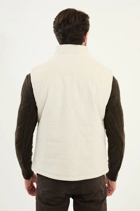 Off White Corduroy Vest