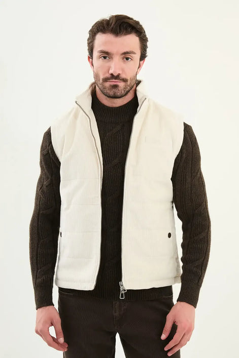Off White Corduroy Vest