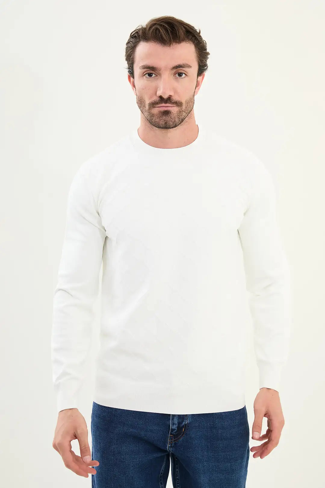Off White Crewneck Sweater Men