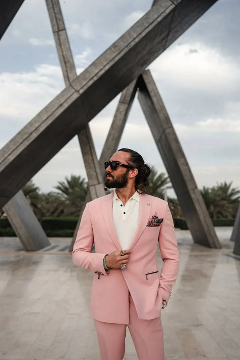 Marion 2 Piece Buckle Pink Suit