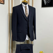 Plano Navy Blue Suit Men