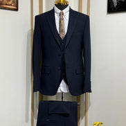 Plano Navy Blue Suit Men