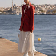 Red Blazer for Women Wool