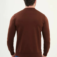 Rust Crewneck Sweater Men