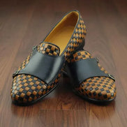 The Noe Yellow Double Monk Strap Shoes