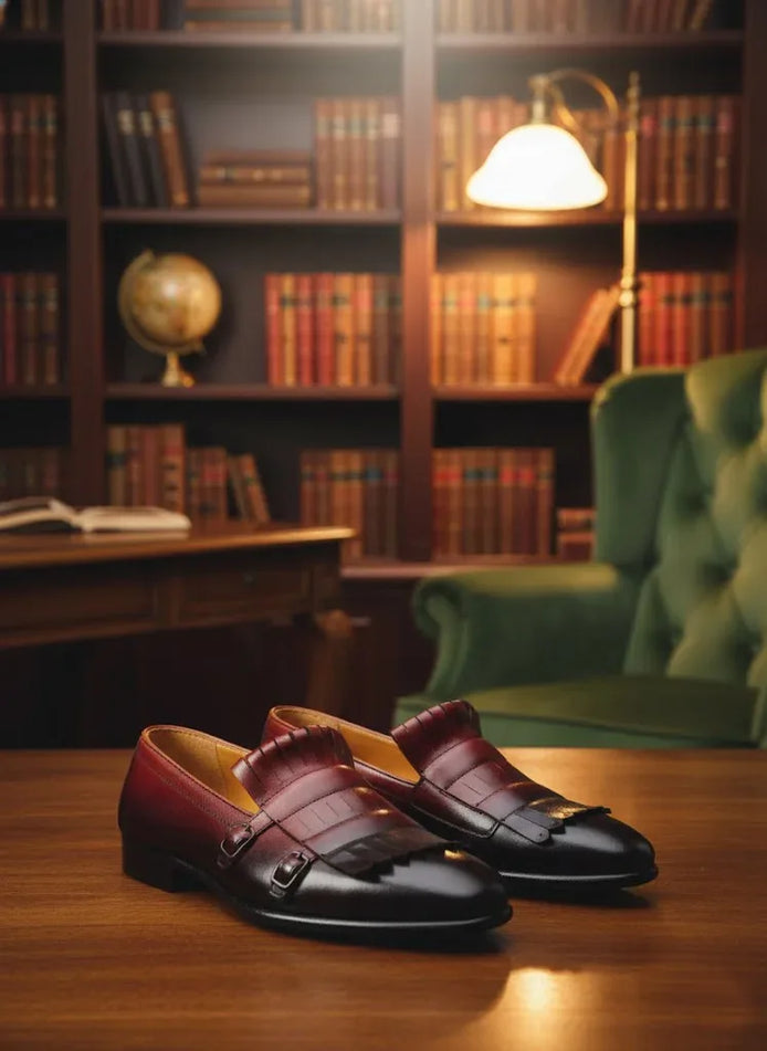 Brown Monk Strap Shoes