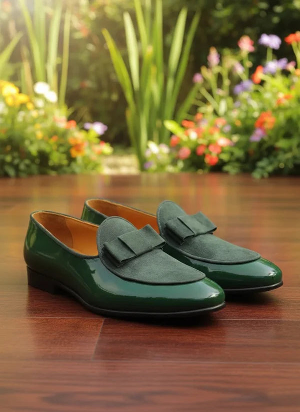 Green Patent Leather Loafers