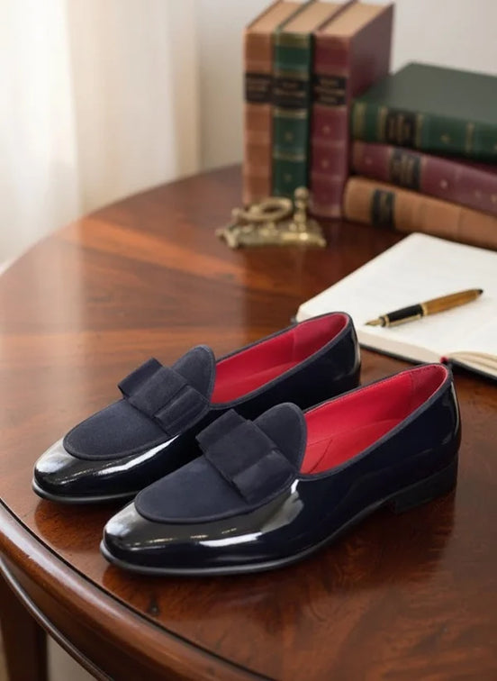 Navy Blue Tuxedo Loafers