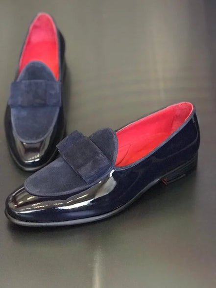 Navy Blue Pump Loafers