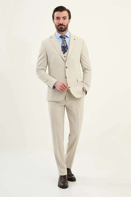Beige Mens Suit