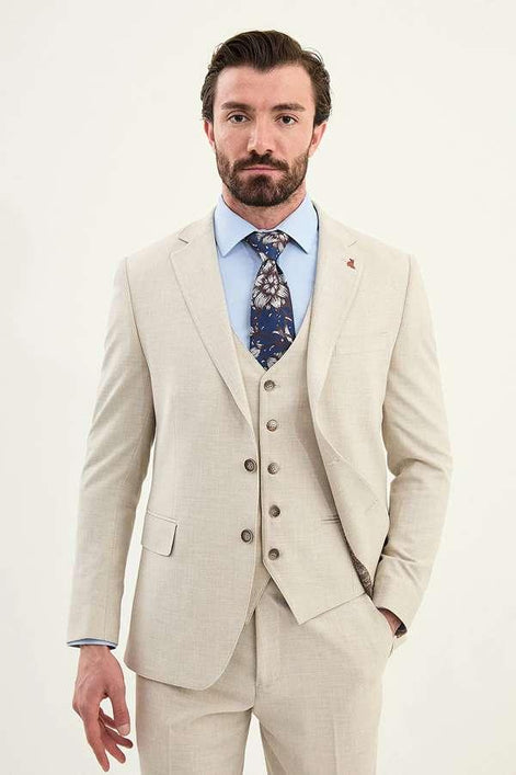 Beige Mens Suit