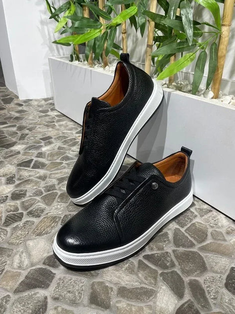 Black Laceless Sneakers for Men