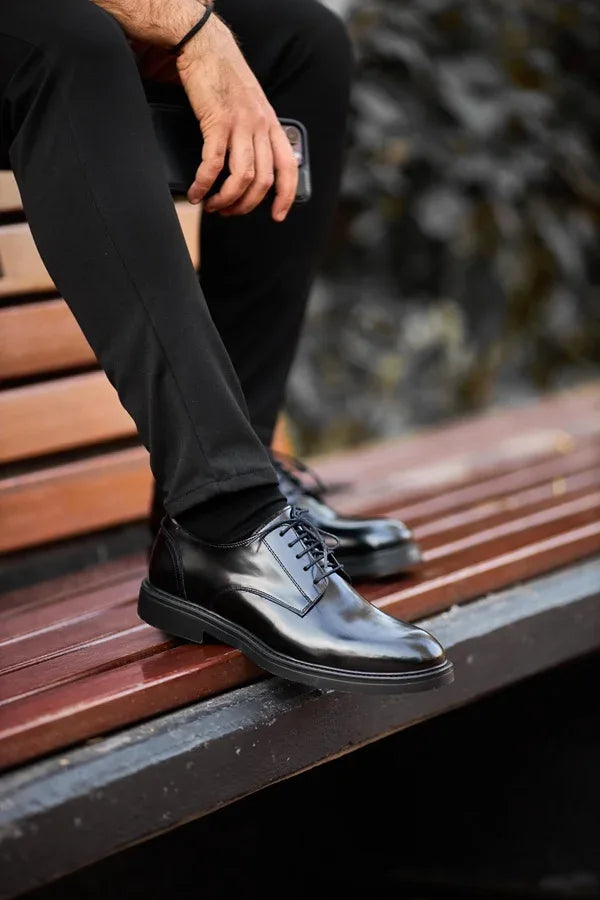 Black Men Derby Shoes