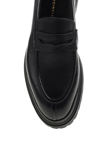 Black loafer shoe